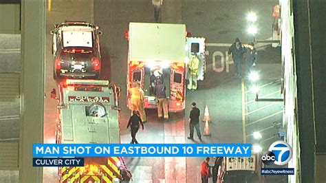 Motorist wounded in shooting on 10 Freeway; lanes closed in East L.A.